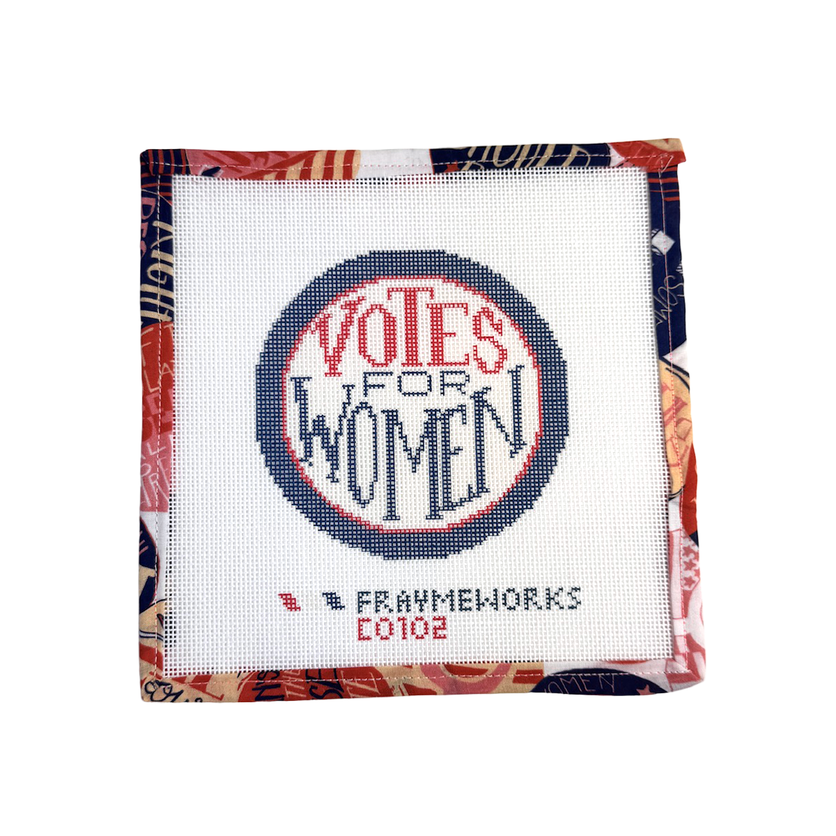 Votes for Women 4x4" Needlepoint Canvas