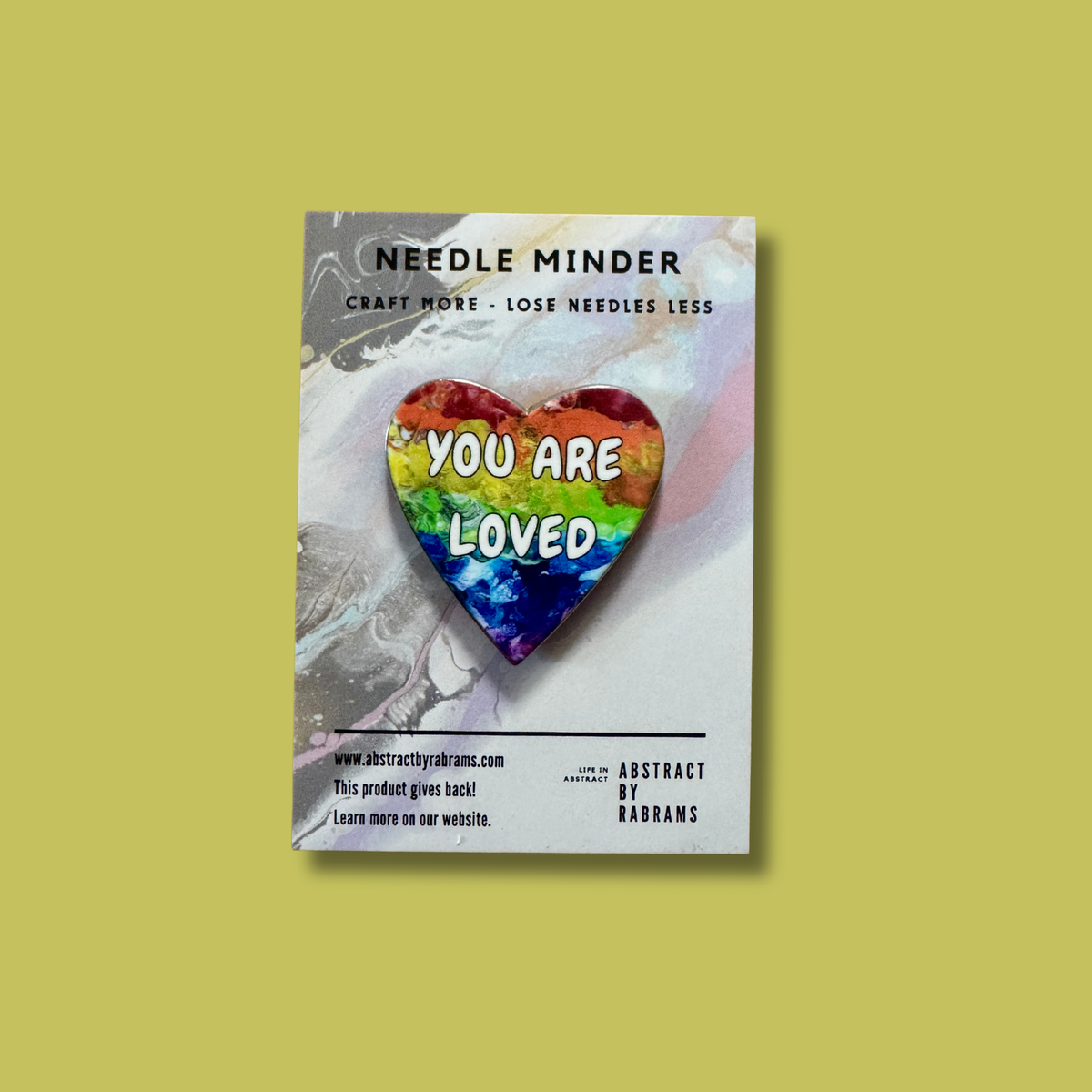 Rainbow You Are Loved Needle Minder
