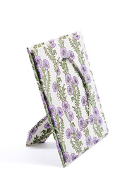 Purple Forget-Me-Not Picture Frame with Oval Opening, 4x6