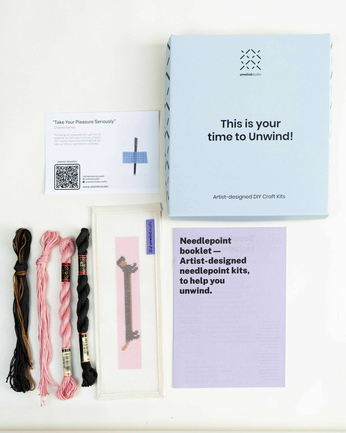The Wi(e)nner Key Fob Needlepoint Kit