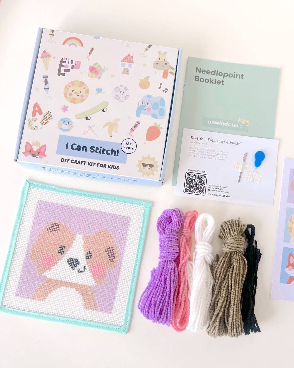 David, the Dog - Needlepoint Kit for Kids