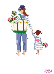 Mother & Child Needlepoint Canvases