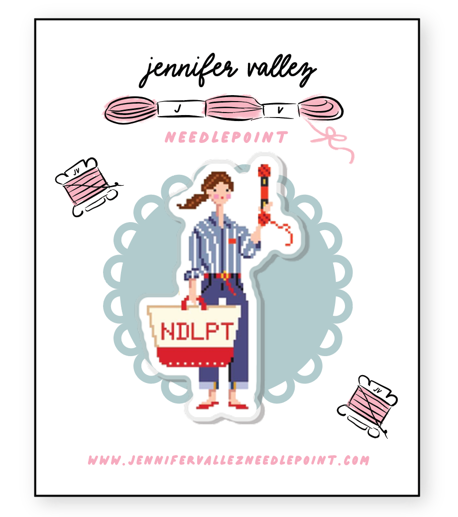 Needlepoint Girl Needleminder