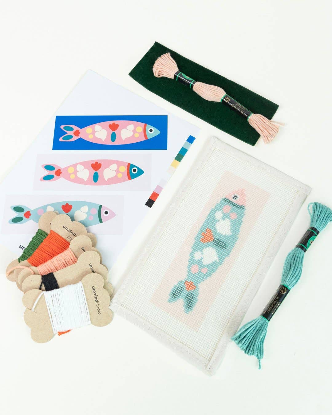 Portuguese Sardine Bookmark Needlepoint Kit