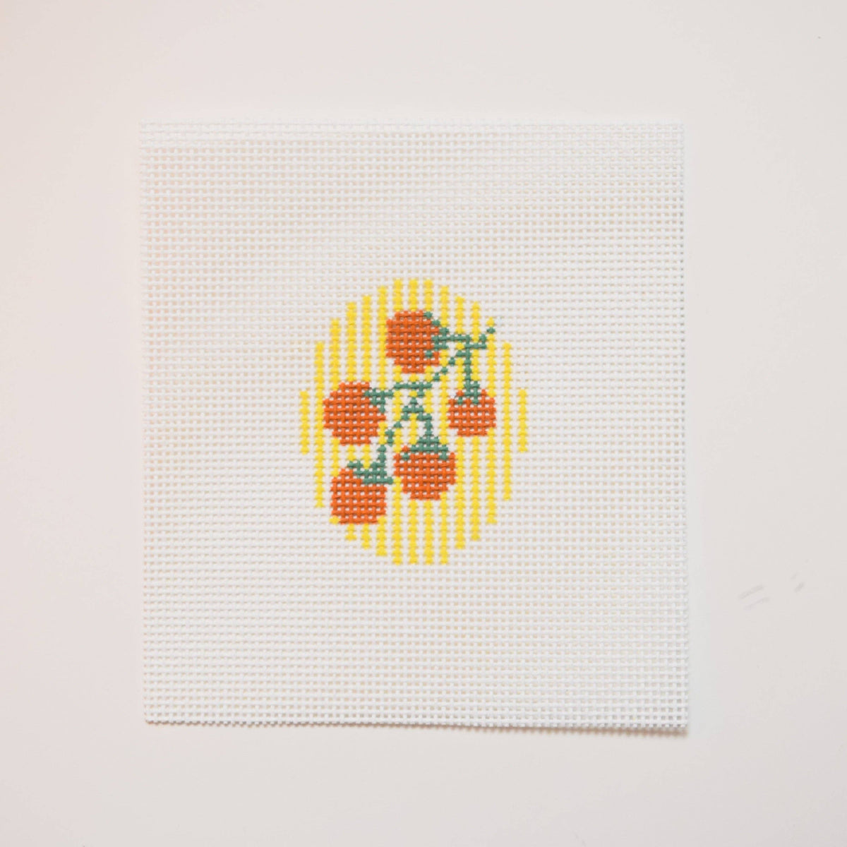 Tomato Charm Hand Painted Needlepoint Canvas