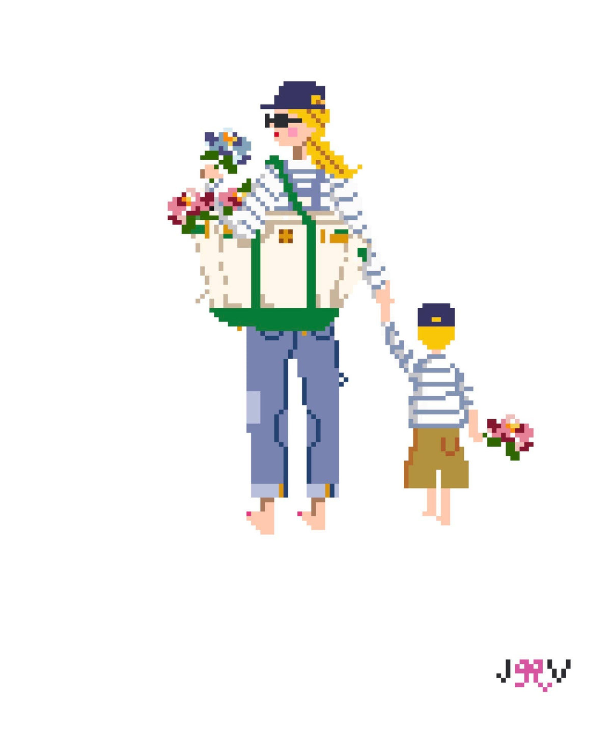 Mother & Child Needlepoint Canvases