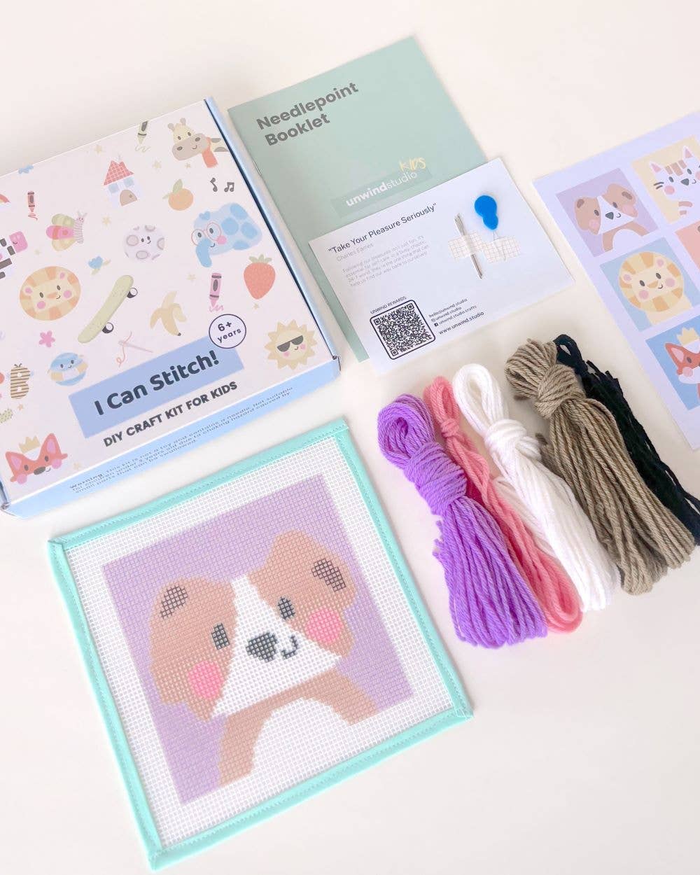 David, the Dog - Needlepoint Kit for Kids