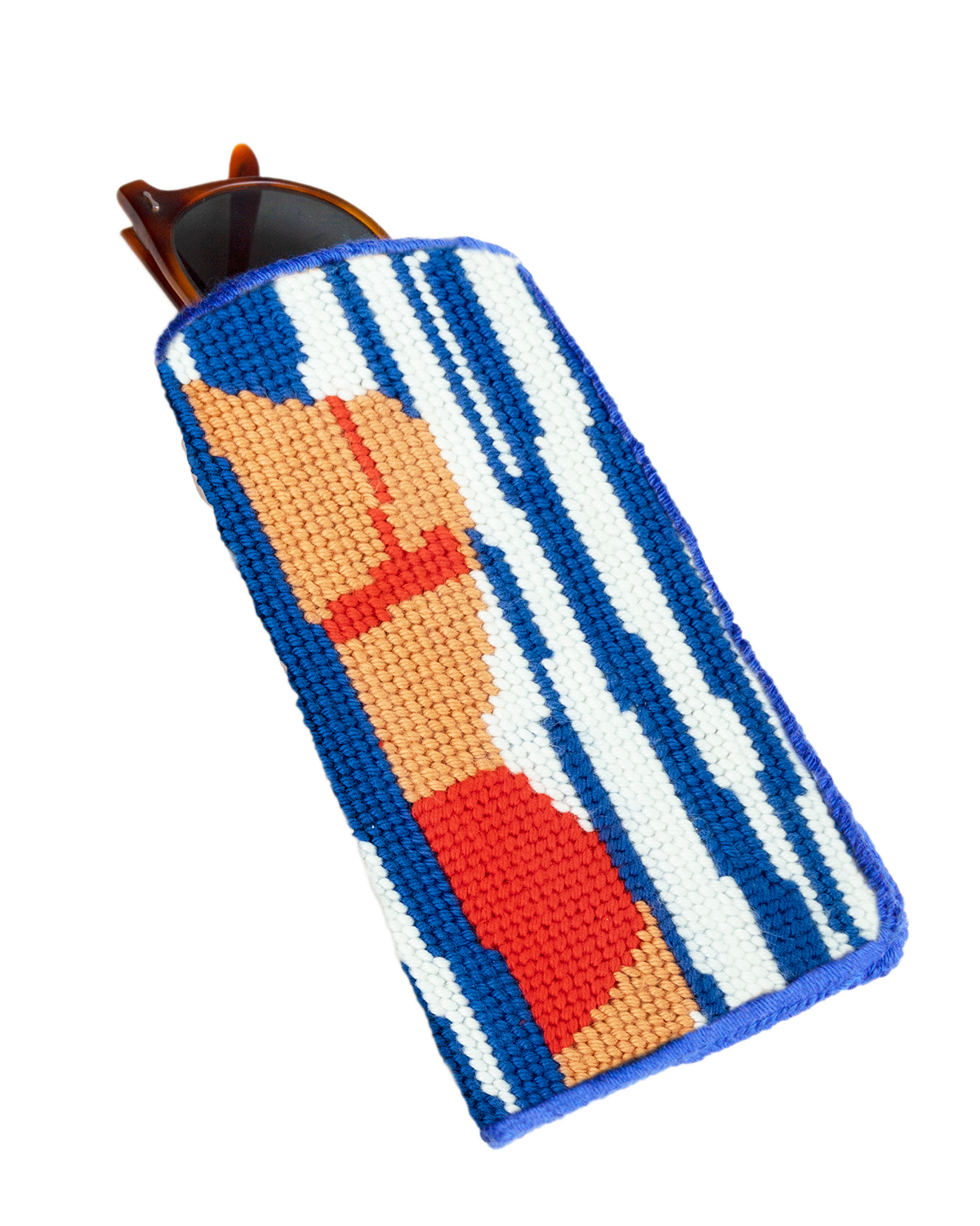 Marinière Needlepoint Sunglasses Case Kit