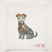 'Día de los Muertos' Dog Hand Painted Needlepoint Canvas