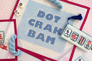 Dot Crak Bam Mahjong Tile Pouch Blue (Trunk Show)