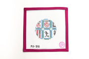 Mahjong Tiles Round: Jewel 13 Mesh (Trunk Show)