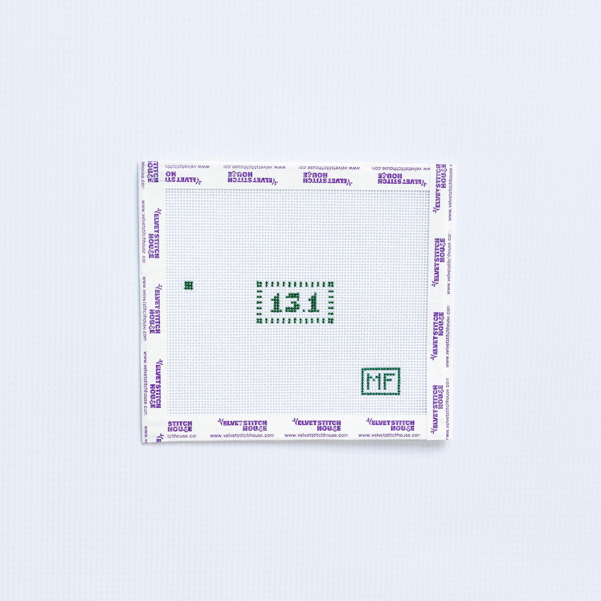 Mini needlepoint design with 13.1 design for half marathon