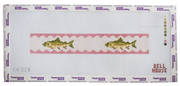 Brown Trout Key Fob - Pink