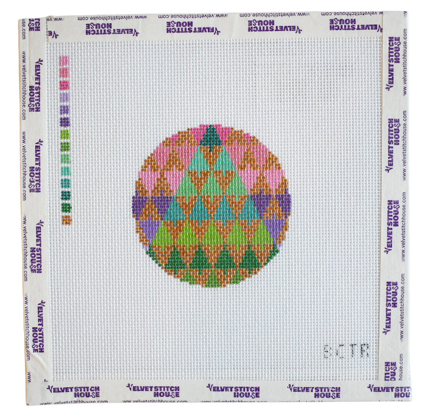 Bargello Christmas Tree Round