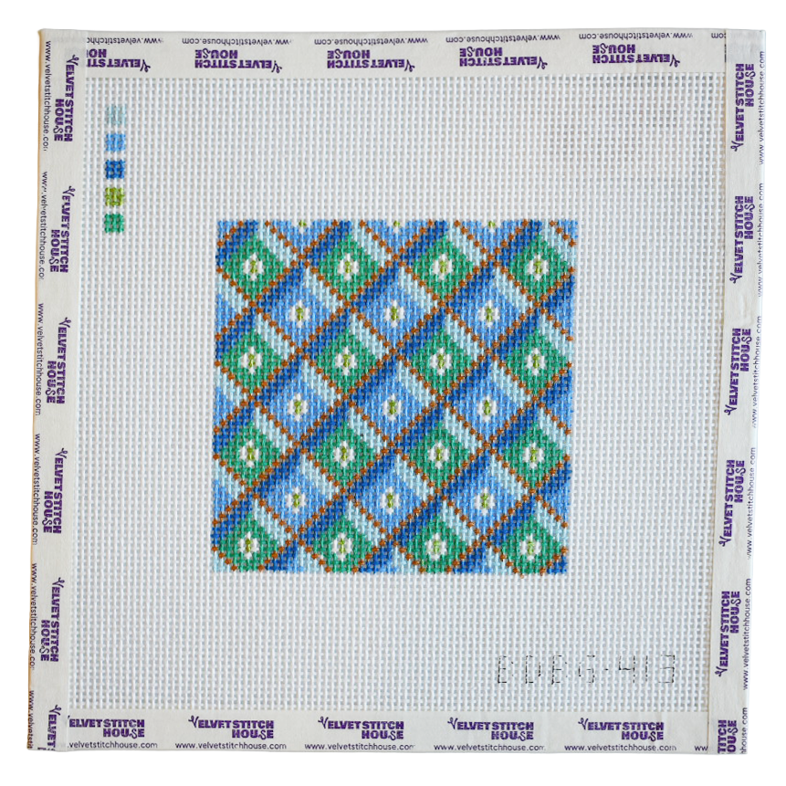 Bargello Diamond Blue Green