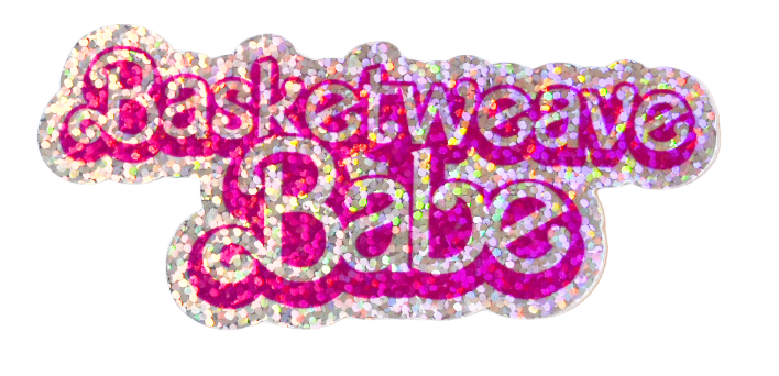 Basketweave Babe Sticker