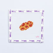 Needlepoint pattern of  challag on a grid with a white background