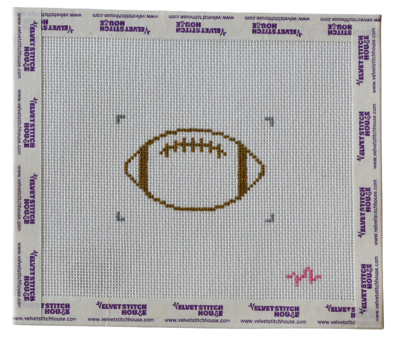 Football Insert Needlepoint Canvas