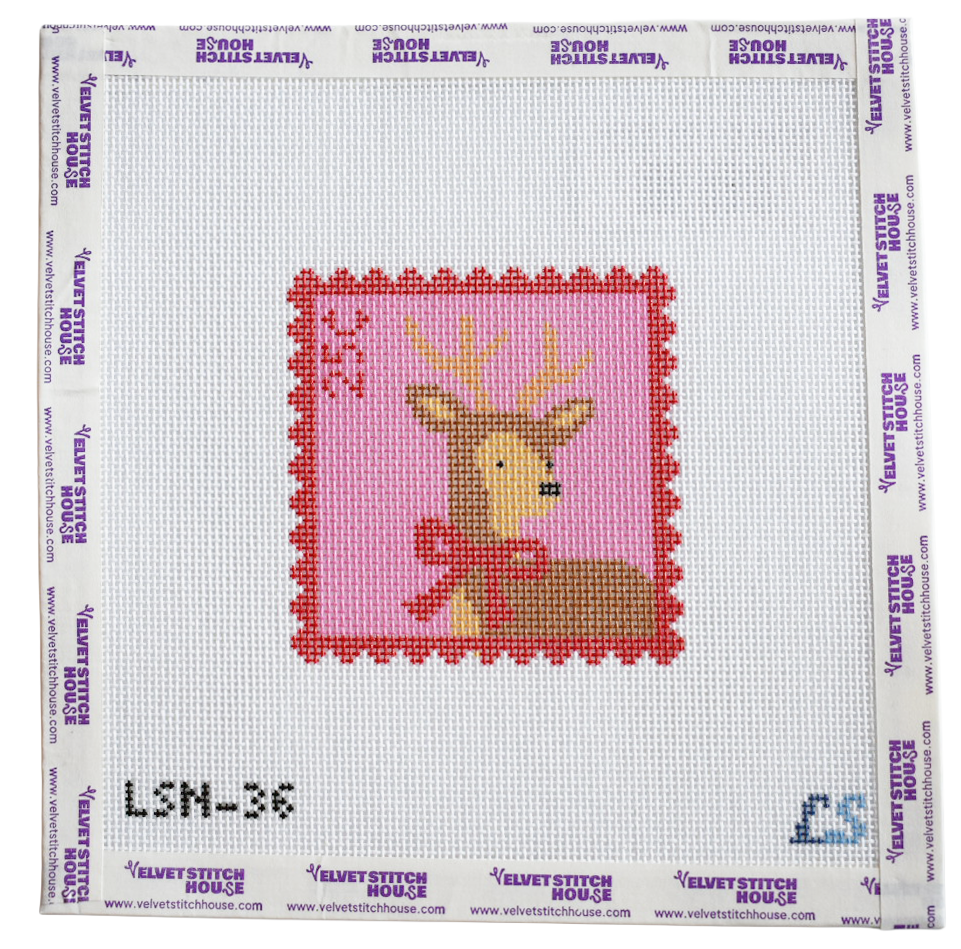 Holiday Pink Deer Stamp