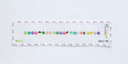 Needlepoint dog collar pattern with various colors in geometric circles