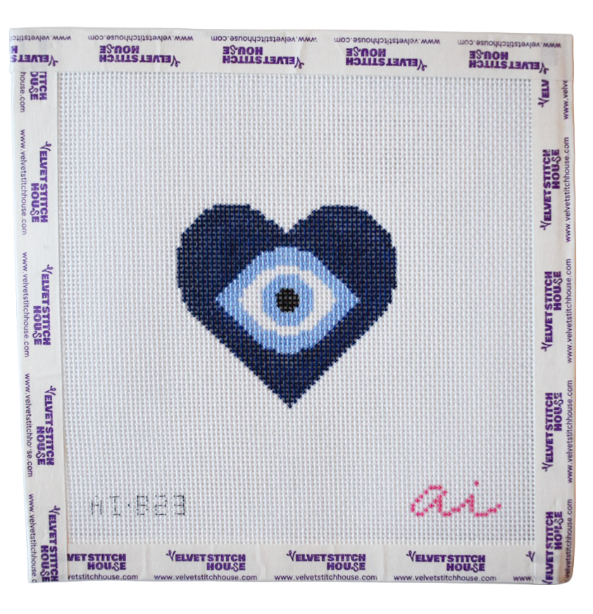 Navy Heart Evil Eye