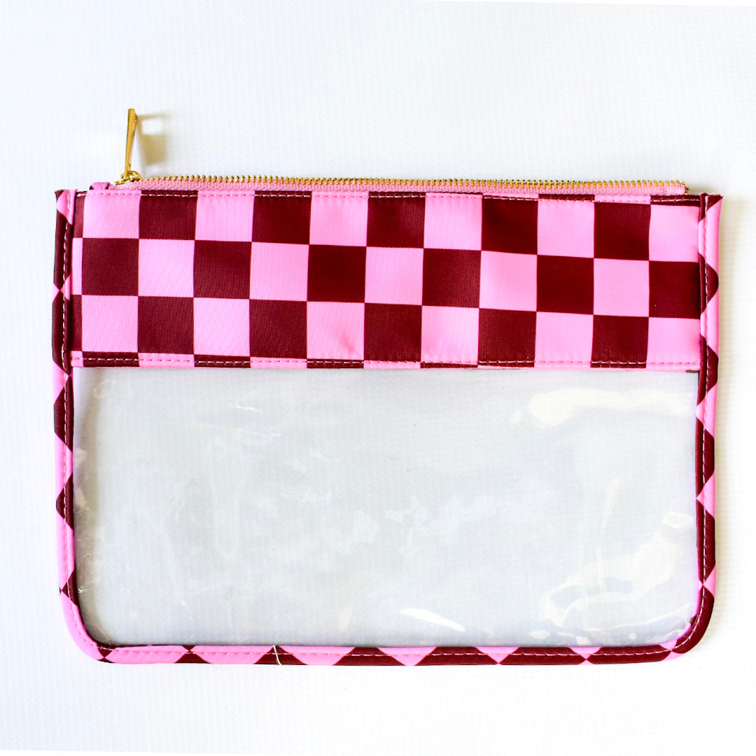 Pink Check Project Bag