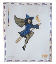 Retro Pin Up Witch - Blue