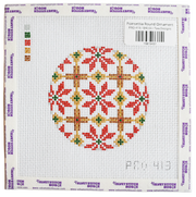Poinsettia Round Ornament