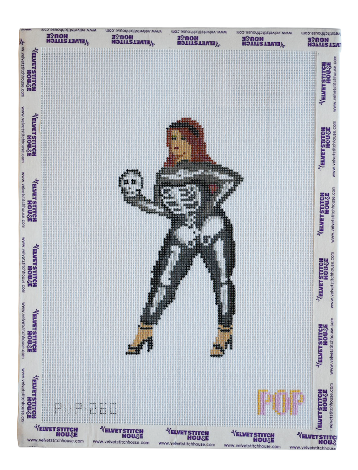 Skeleton Woman Canvas - Halloween Ladies Series