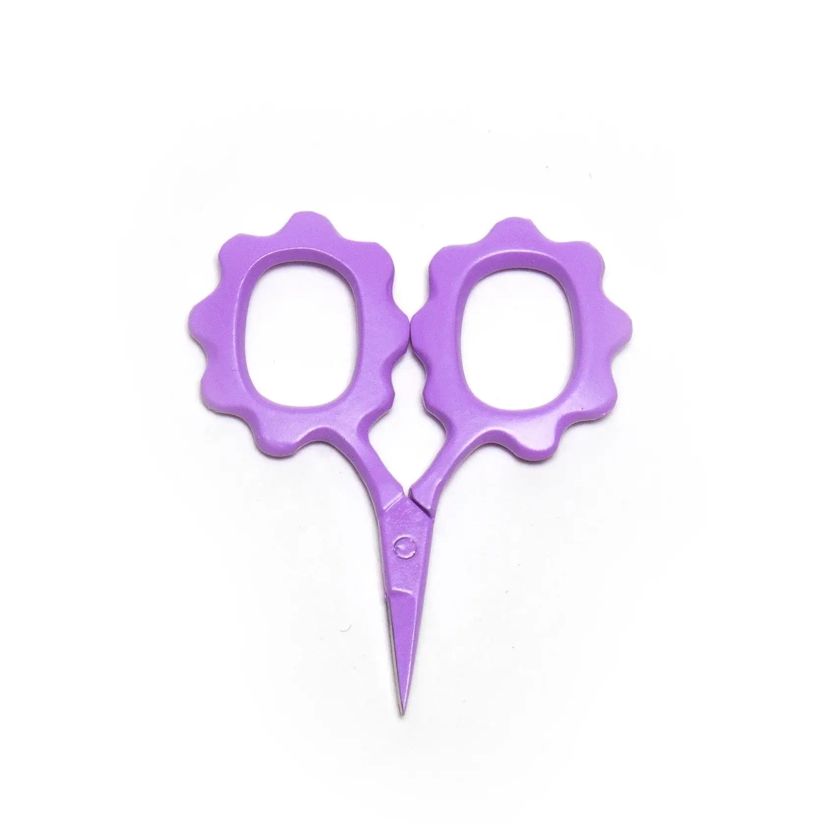 Mini Purple scissors on a white background