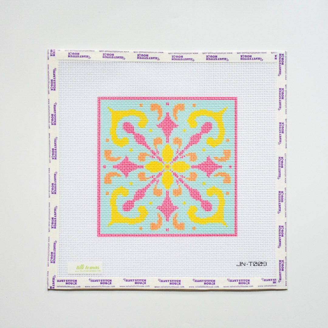 Pink and Teal 6 x 6