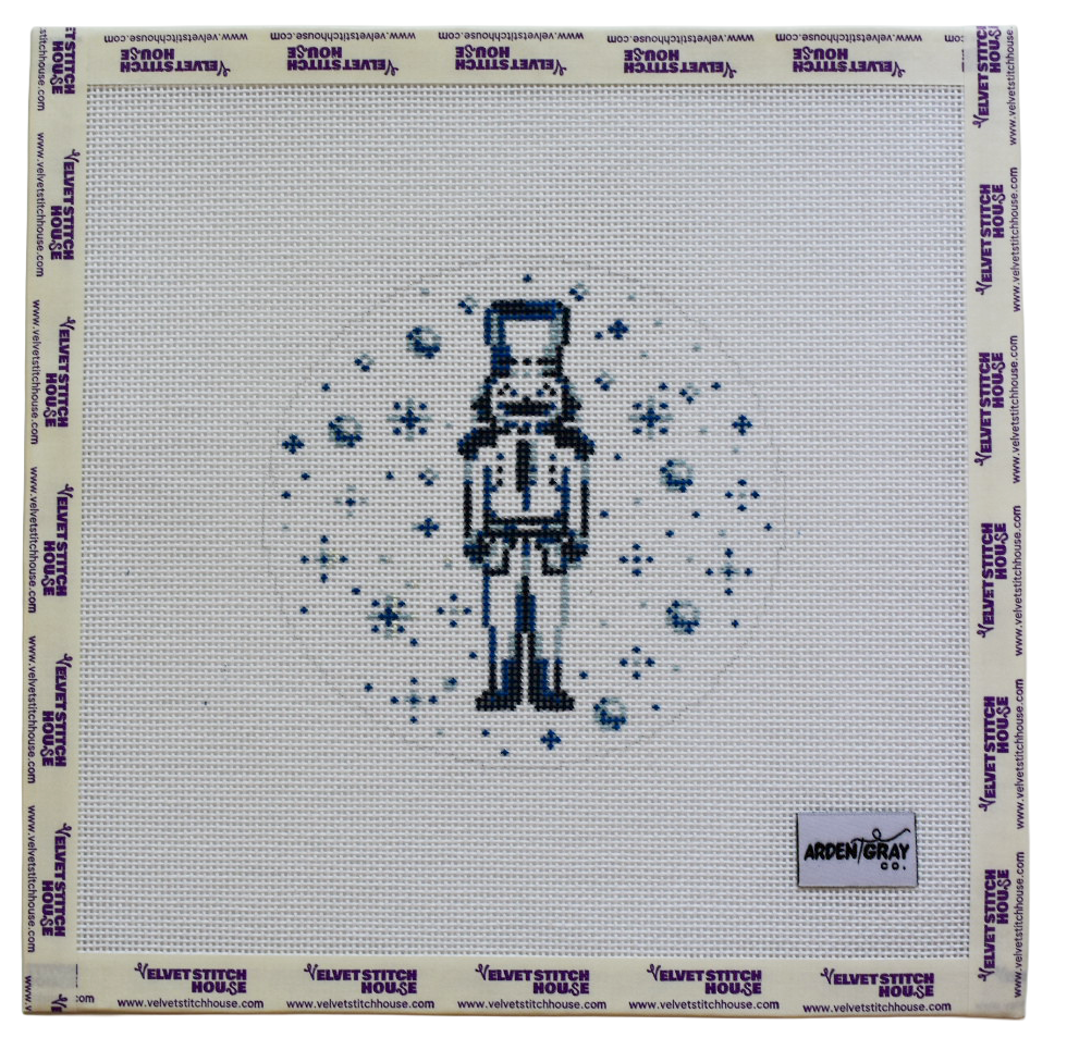 Toile Blue and White Nutcracker
