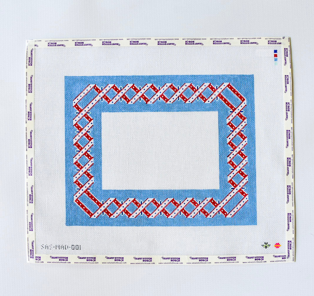 Woven Ribbon Frame (Red, White, & Blue)