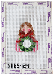 Wreath with Red Bow Angel (Printed)