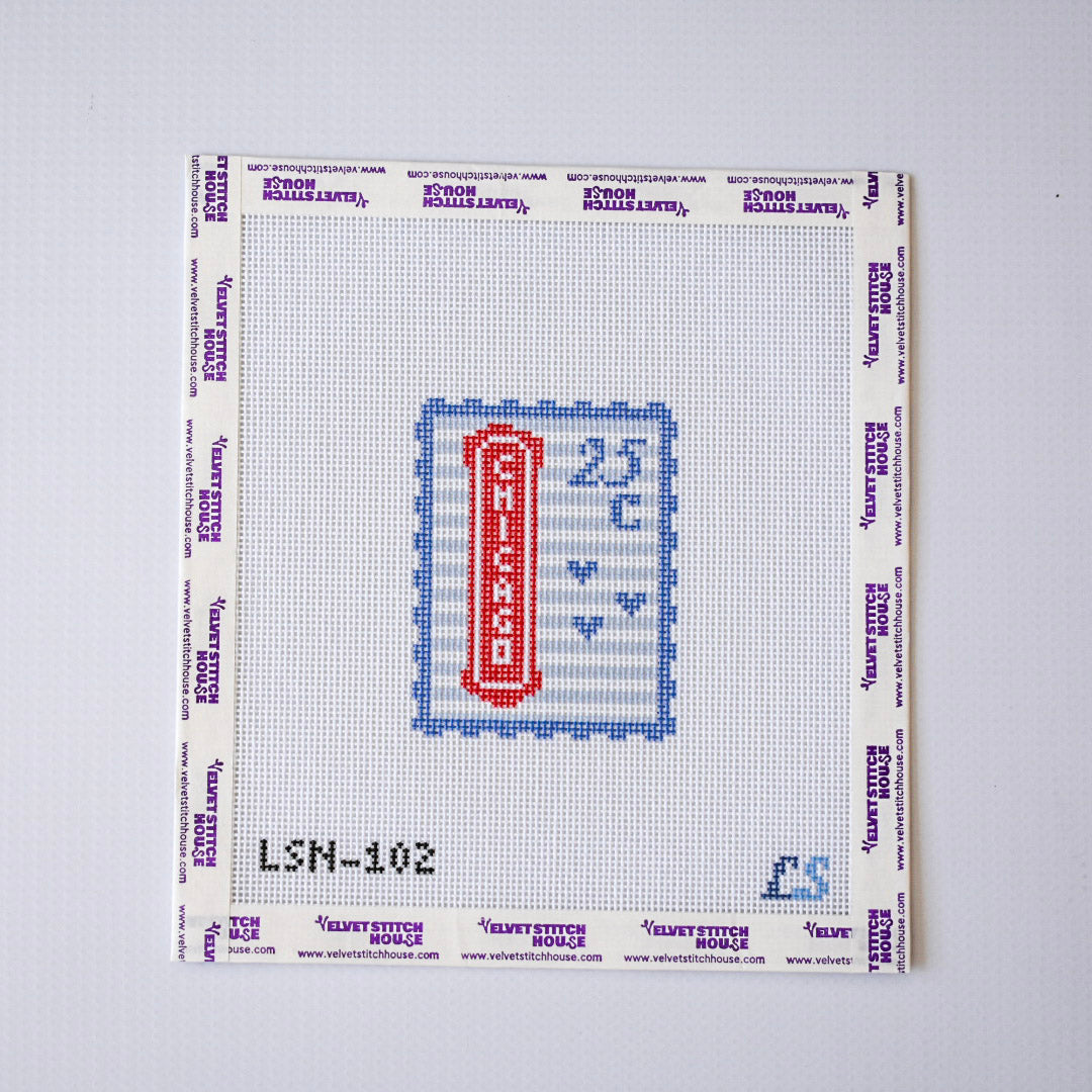 Chicago Postage Travel Stamp