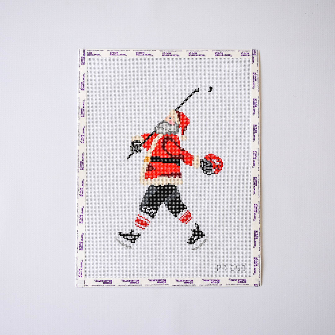 Santa Hockey Player