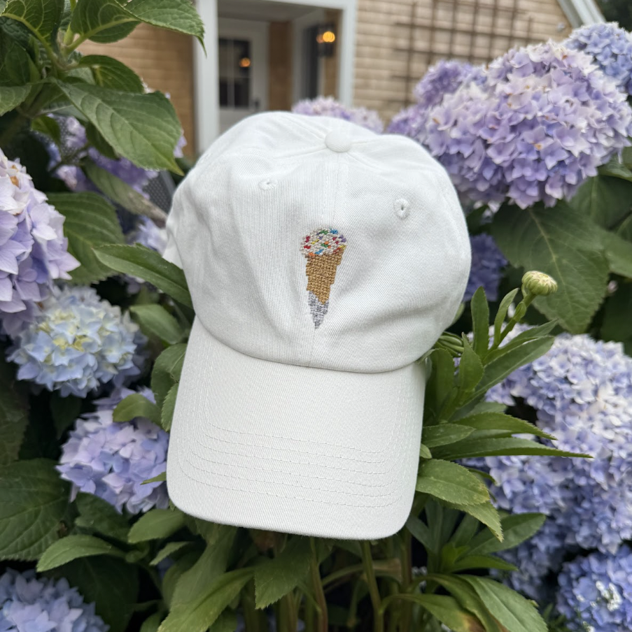 Needlepoint Hat- Ice Cream Cone
