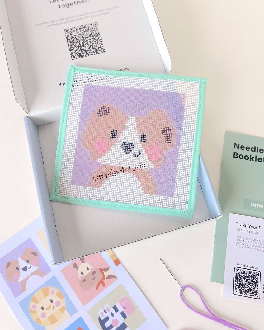 David, the Dog - Needlepoint Kit for Kids