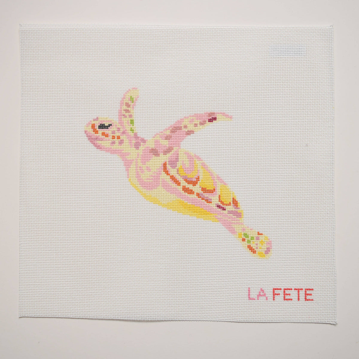 Sea Turtle Hand Painted Needlepoint Canvas