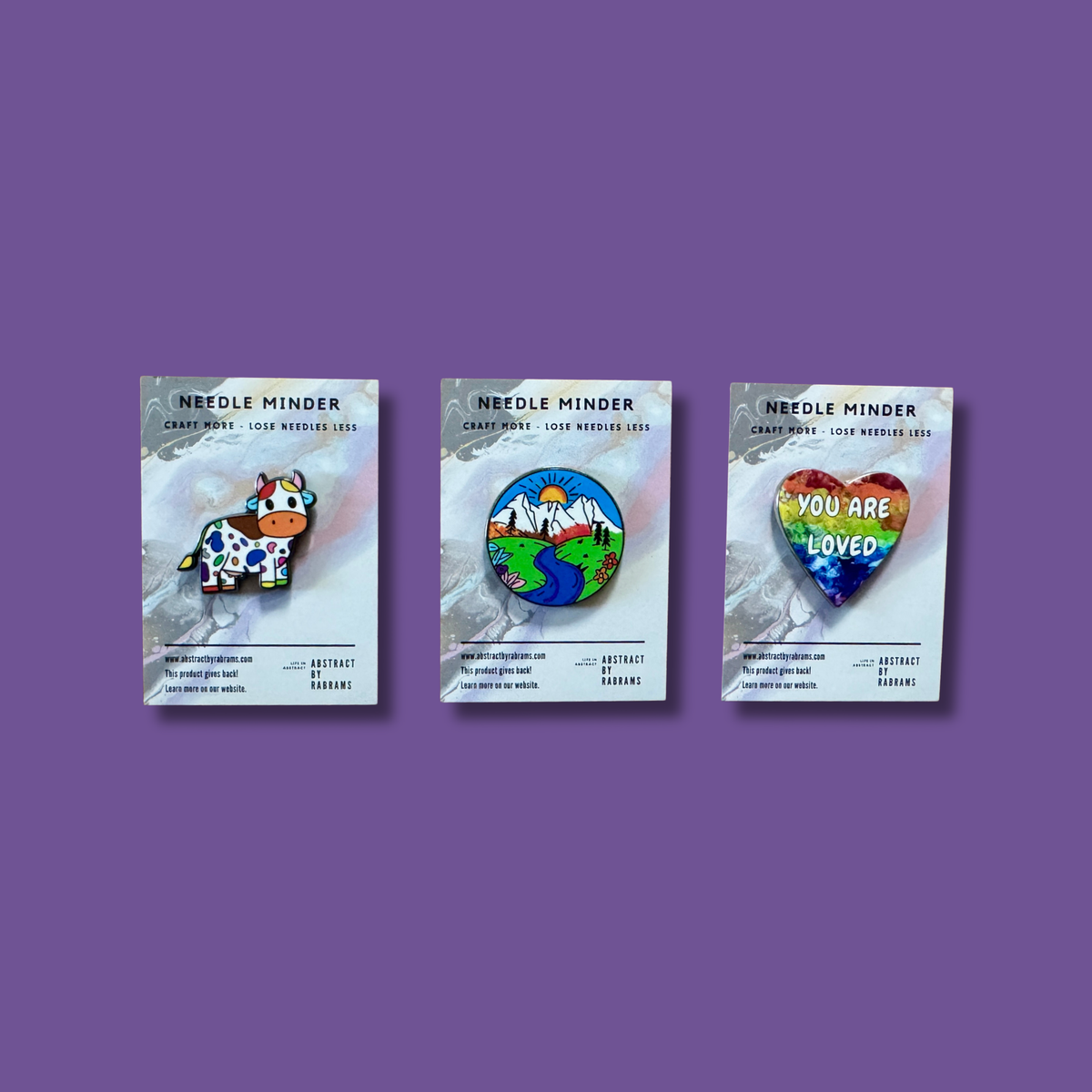 Rainbow Cow Needle Minder