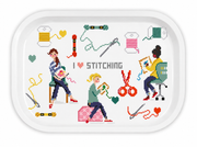 I Love Stitching Metal Catchall Tray