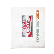Diet Coke 1.25"x 2.5" Mini Needlepoint Canvas