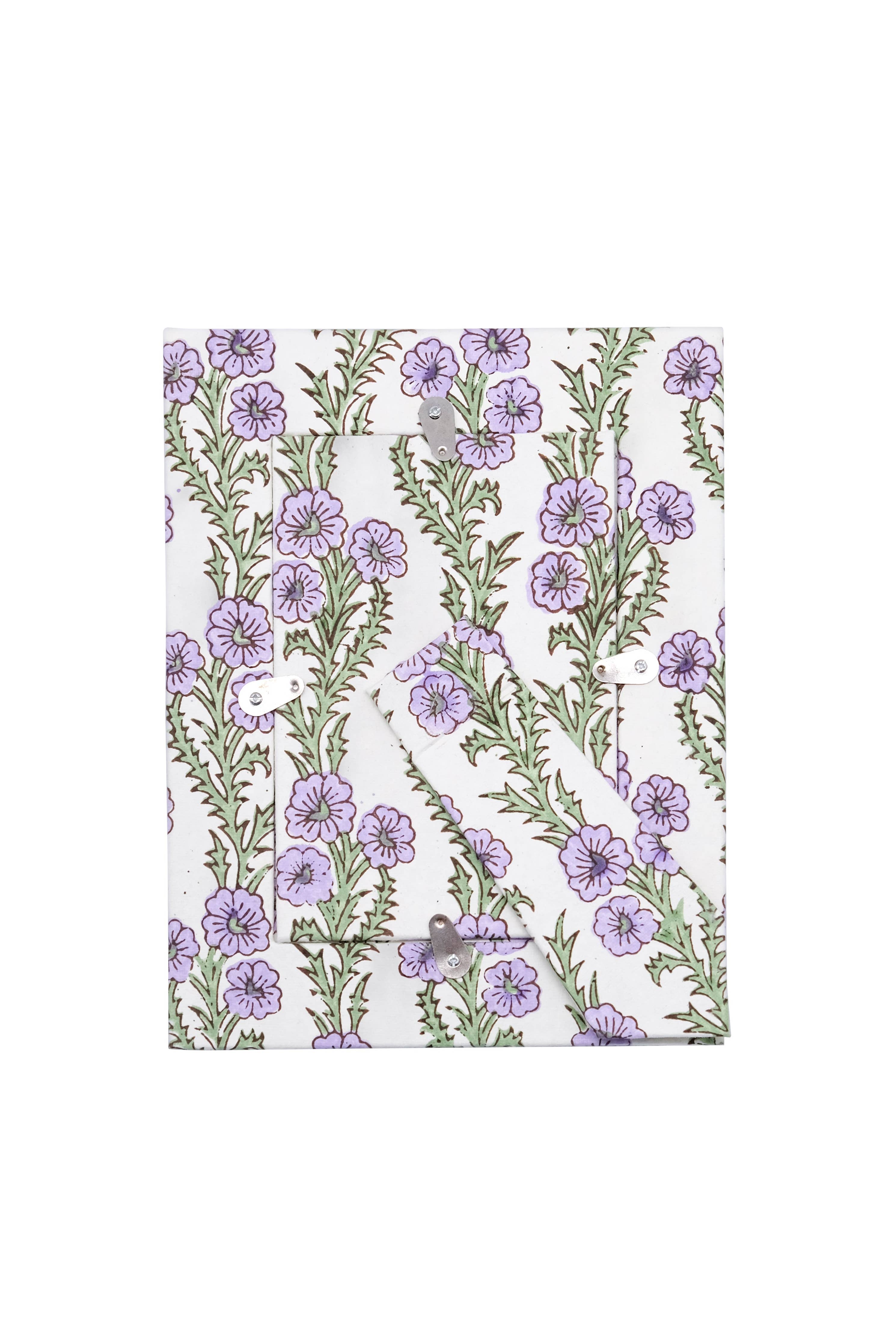 Purple Forget-Me-Not Picture Frame with Oval Opening, 4x6