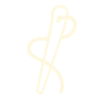 Velvet Stitch House Needle Icon in Cream Color